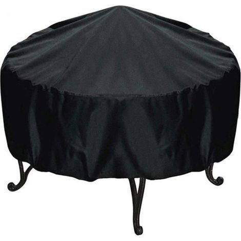 Waterproof cover for round fire pit with hemmed cord (122 x 46 cm)