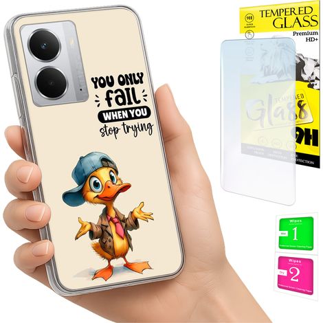 Funda para Realme 14 5G / 14T 5G con foto, cubierta trasera tipo pato + cristal 9H (1/5)