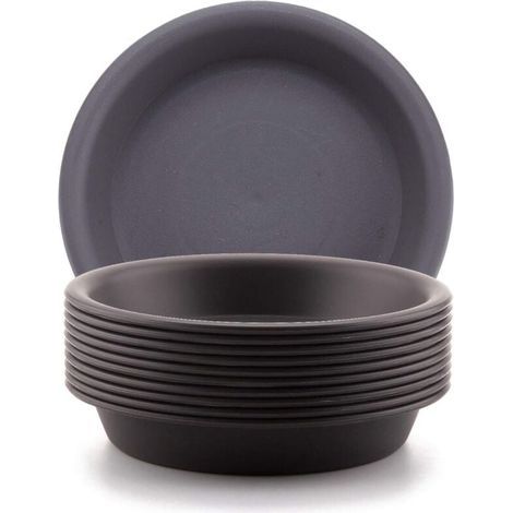 14cm Pot en Plastique pour Plantes Succulentes, Soucoupe Plate pour Retenir l'Eau, Paquet de 10 (1/4)