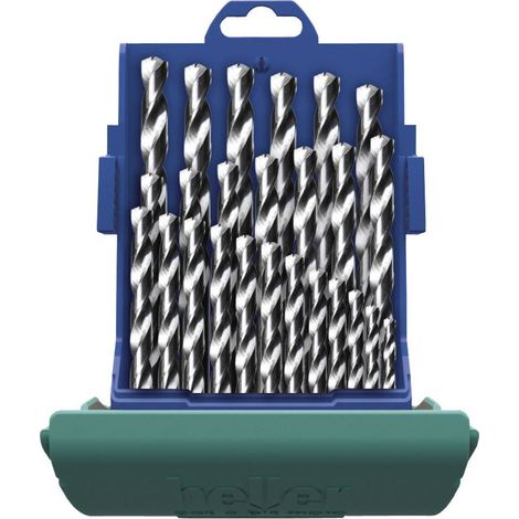 Heller 21965 5 HSS Kit punte a spirale da metallo 25 parti 1 mm, 1.5 mm, 2 mm, 2.5 mm, 3 mm, 3.5 mm, 4 mm, 4.5 mm, 5 mm (1/2)