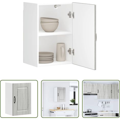 vidaXL Küchenregal -  Küchen-Hängeschrank Kalmar Grau Sonoma Holzwerkstoff (1/5)