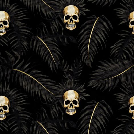 Tela decorativa para exteriores Oxford - Motivo de calavera I DX4510 (1/5)