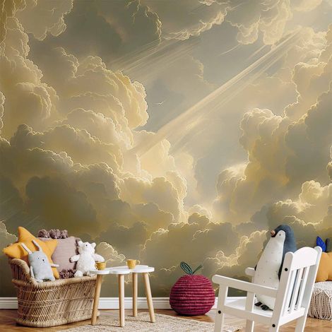 Fototapete – Ein atemberaubendes Farbenspiel vor dem Hintergrund von Wolken (1/4)