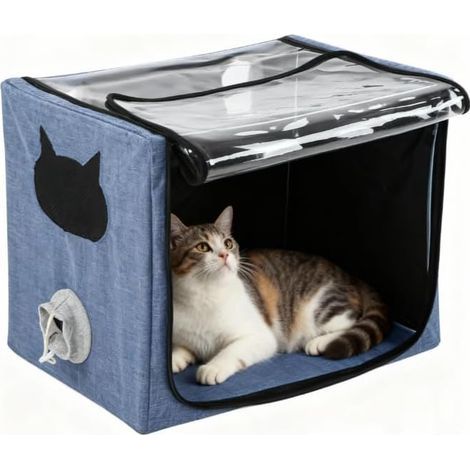 Boîte D'atomisation Pliable en Tissu Oxford pour Animaux de Compagnie, Nid D'atomisation D'oxygène Portable pour Animaux de Compagnie (1/5)