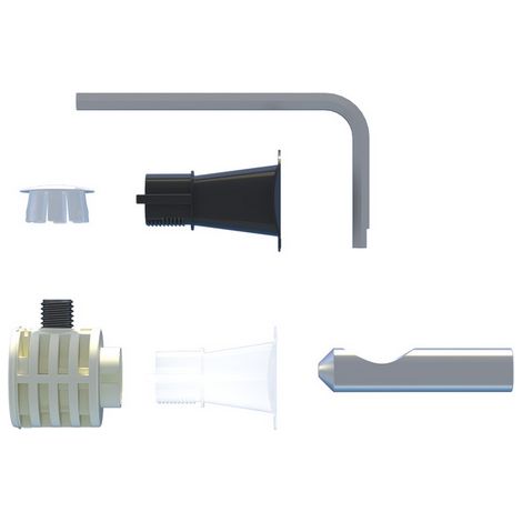 FISSAGGIO NASCOSTO PER WC BIDET SOSPESI CON ACCESSO LATERALE O SOPRA- FISCH- pezzi 1 (1/2)
