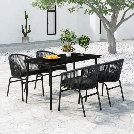 FIMEI Ensemble de salle à manger de jardin 5 pcs Anthracite (1/5)