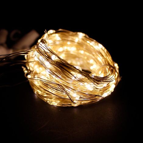 Guirlande LED Rideau USB 3x3M 300 LED + Télécommande - Blanc Chaud - SILUMEN