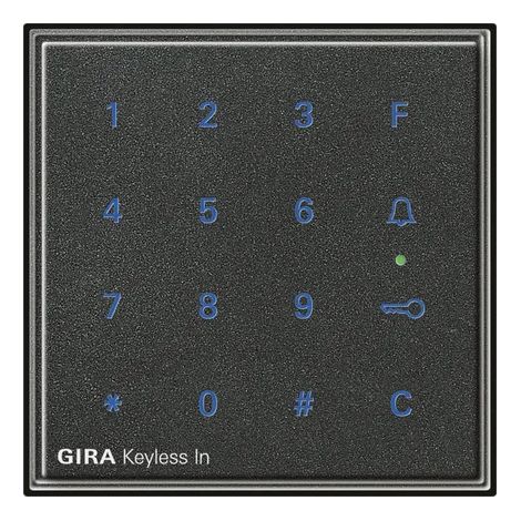 Gira Keyless In Teclado codificado Gira TX44 (WG UP) Antracita [260567], 2605 67