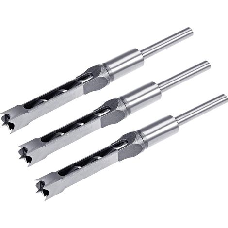3pcs Mèche À Trou Carré 1/2"(12.7mm) Mèche À Mortaise Creuse (1/5)