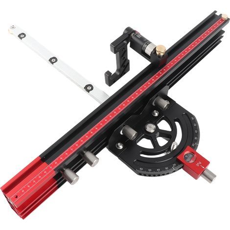 Table saw mitre guide, 13 positive angle stops, fine adjustable extendable ramp, support block system (1/5)