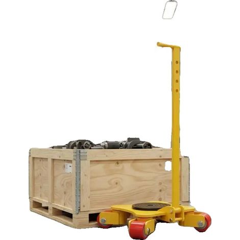 Carrello di trasporto con ruote girevoli a 360°, in resistente acciaio al carbonio, colore rosso. (1/2)
