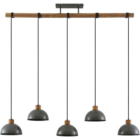Lindby Lámpara colgante 'Durbis' en Marrón de Madera