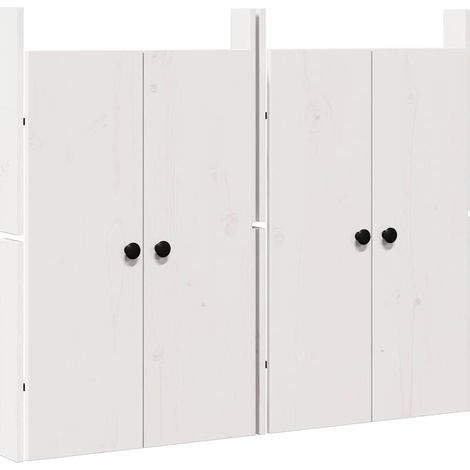 Porte de cuisine 2 pcs Blanc 50 x 9 x 82 cm Bois de pin massif CFW16794 (1/5)