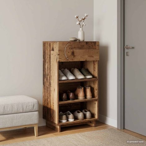 vidaXL Zapatero 48 x 38 x 87,5 cm Madera de ingeniería (1/5)