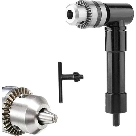 Adaptateur de perceuse à angle professionnel, adaptateur à changement rapide pour une plage de travail à angle de perçage serré, accessoire de perceuse à angle droit pour perceuse électrique portable (1/4)