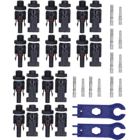 42-teiliges Set Solarverbinder IP67 wasserdicht, flammhemmend, mit 2 Schraubenschlüsseln, 30 A