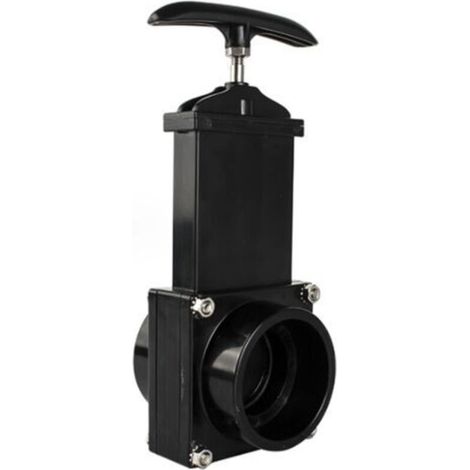 Valve de vidange pour camping-car, diamètre 50 mm, à glissière, noire, robuste et légère, pour eaux usées, compatible avec les caravanes et les fourgons aménagés. Valve anti-retour idéale pou (1/5)