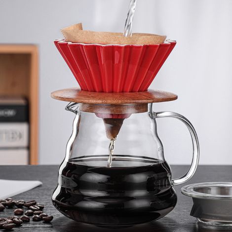 100 filtres à café V60 brun, sachet de 100 pièces, filtres à papier pour café filtre goutte à goutte (1/4)