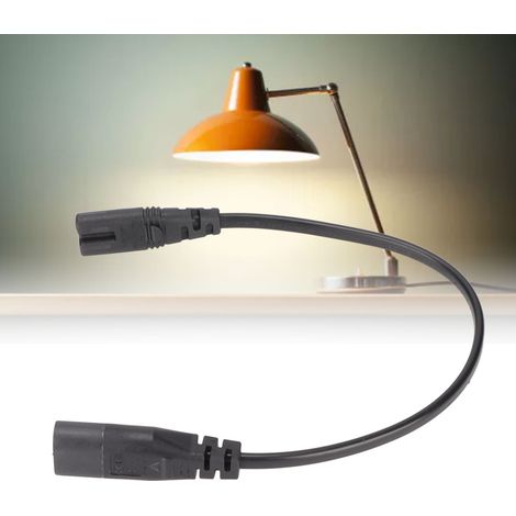 Câble d'extension IEC320 C8 vers C7 pour ordinateur portable, enceintes, moniteurs et imprimantes - 0,3 m / 1 pied (1/5)