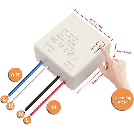 Interrupteur mural intelligent sans fil universel RF 433 MHz avec télécommande (1/5)