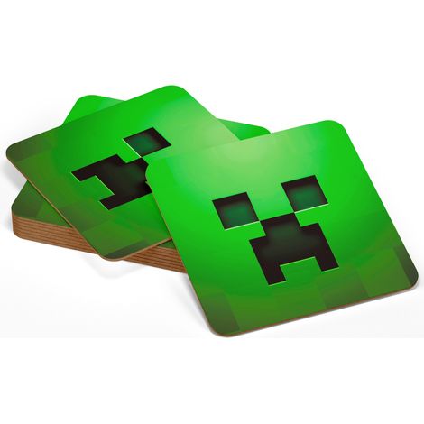 Lot de 4 sous-verres Minecraft, pour verre. (1/2)