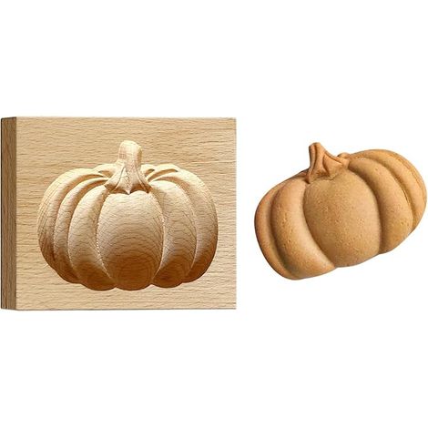 Moule à Biscuits en Bois Citrouille, Emporte-Pièce en Bois 3D (1/5)