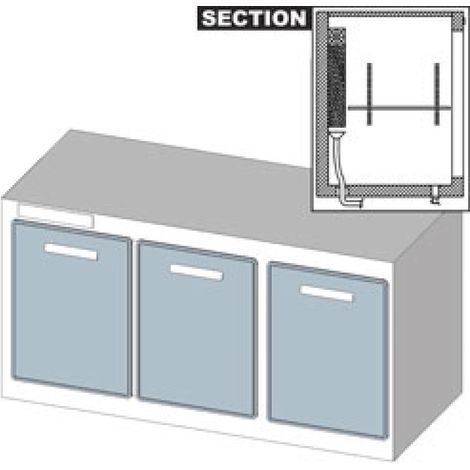 Réserve comptoir réfrigéré ventilé- - Diamond