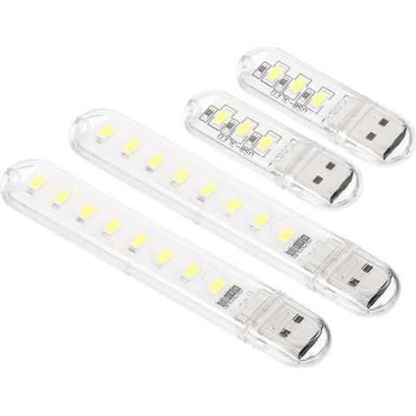 USB-Nachtlicht, 1 Set Mini-tragbare LED-Steckdosenlampen für Innendekoration, Lesen, Schlafen, Camping, Weiß (1/5)