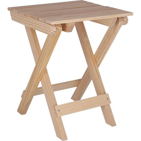 Table Pliante pour Jardin Finition sans Vernis, 40 x 40 cm, Bois (1/5)