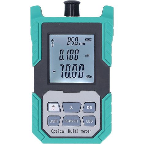 Optisches Leistungsmessgerät, Mini-Glasfaserkabeltester, Multimeter mit hoher Genauigkeit und LED-Beleuchtung –70 bis +10 dBm