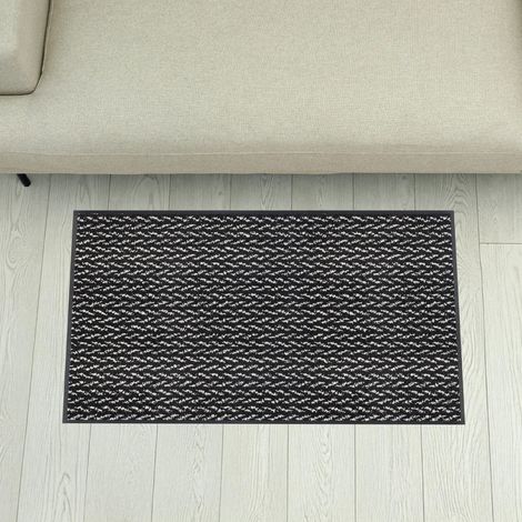 57539 Duo Pepper Tapis de Sol en Polyamide, Intérieur et Extérieur, Lavable, Envers en Caoutchouc Nitrile, 60cm x 90cm (1/5)