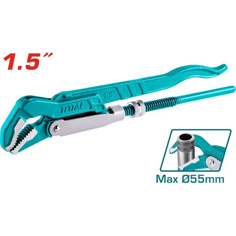 CHIAVE GIRATUBO GIRATUBI SVEDESE PAPPAGALLO 1.5" GANASCIA 45° MAX Ø55mm TOTAL (1/2)