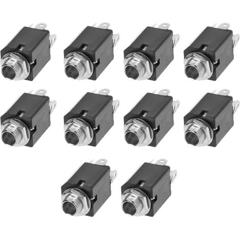 fiches à 3 broches PJ 612 de 6 35 mm avec écrou à vis (1/5)