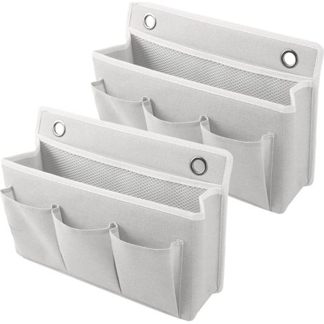 Organisateur de Chevet,Lot de 2 Paniers de Rangement Suspendus pour Lit,Chambre,Couloir,Bureau,Dortoir (1/5)