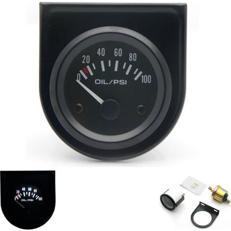 Öldruckanzeige für Kraftfahrzeuge, 52 mm, 0–100 PSI, mit 12,0-V-Sensoren, allgemeines Kfz-Instrument, Fahrzeuganzeige