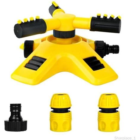 Arroseur de pelouse Arroseur de jardin, rotation automatique réglable à 360 degrés, système d'arrosage de 12,7 mm Style C (1/4)