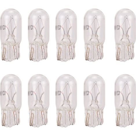 10pcs Blanc T10 Ampoules LED. 5W Plaque D'Immatriculation Light. Feux de Positionnement Latéraux Plaque D'immatriculation DC 12V. Pour Voiture Intérieur Dôme Camion Lumières Licence (1/5)