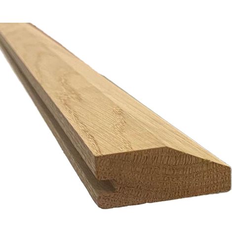 Barre de Seuil en Bois Chêne Massif Brut - 20x50x1200mm - Rattrapage de Niveau - à la Suisse