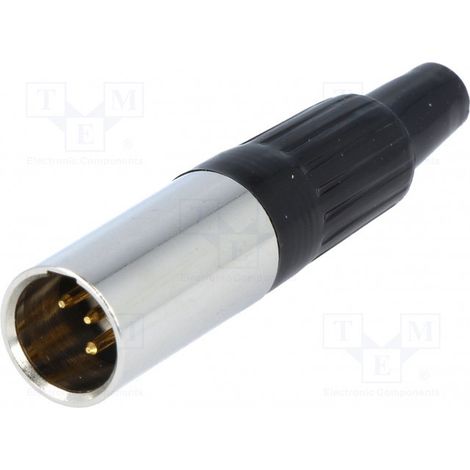 Conector MiniXLR Macho 4Pin Aereo Para Soldar