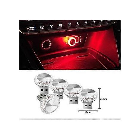 10x Mini-LED-Innenraumleuchte mit USB-Anschluss für Auto, geeignet für Partys, DJs und Fahrzeuge, universell einsetzbar
