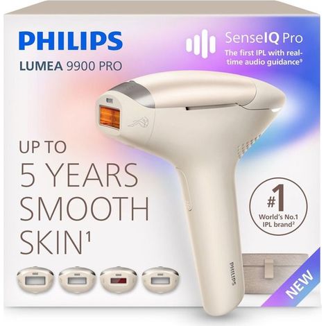 Depilación semi-definitiva Philips Depilador de luz pulsada Lumea 9900 Pro BRC342/00 Oro (1/5)
