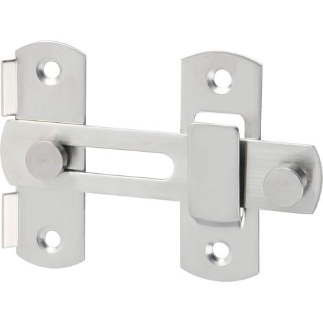 Verrou Porte Coulissante Serrure Volet Loquet Porte Verrou Portail à Bascule Boulon avec Vis pour Porte, Fenêtre, Placard et Jardin, Finition Noir Mat en Acier Inoxydable, EMS9001-B (1/5)