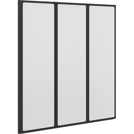 Paroi de douche Noir 132 x 2 x 140 cm Aluminium CFW307477 (1/5)