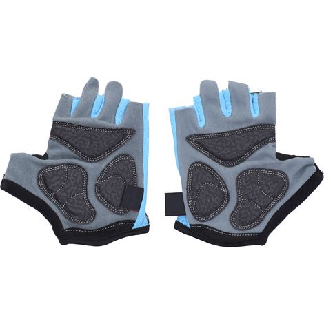 Gants demi-doigts antidérapants résistants à l'usure pour protection des mains, fitness, haltérophilie, escalade, taille L (1/5)