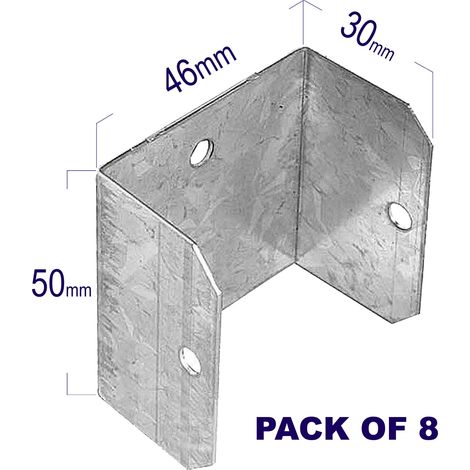 4x Fence Panel Clips 46 x 50mm (1/5)