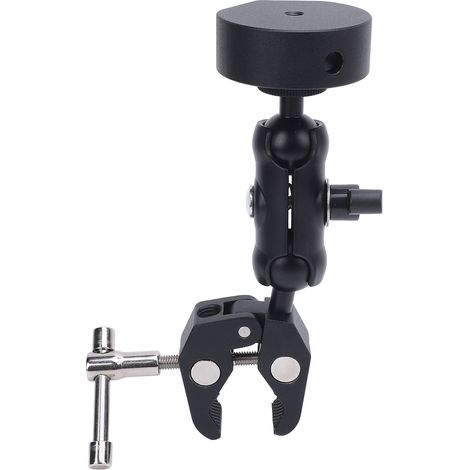 Support de fixation satellite en alliage d'aluminium réglable pour mini camping-car mât yacht noir, kit d'adaptateur de pince (1/5)