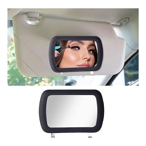Car Mirror for Sun Visor,HD Easy Makeup Car Mirror in Car,Universal Clip Mirror Auto Interior Accessories for Car Truck SUV (1/5)
