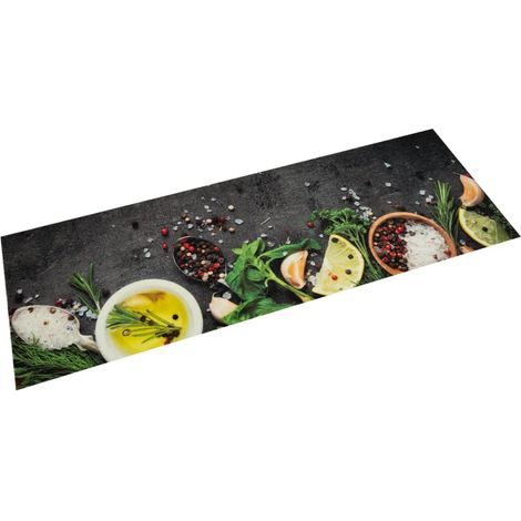 Küchenteppich Waschbar Gewürze 60x180 cm Samt