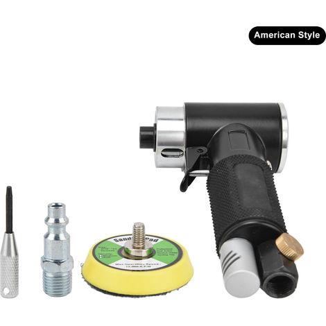 Kit de ponceuse pneumatique 2 en 1, coude concentrique mini polisseuse 12000 tr/min 0.6-0.8 MPA YC-2615, style américain (1/5)