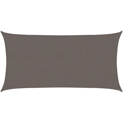 Pare-soleil rectangulaire 2 x 4 mètres en polyéthylène haute densité, gris anthracite (1/5)
